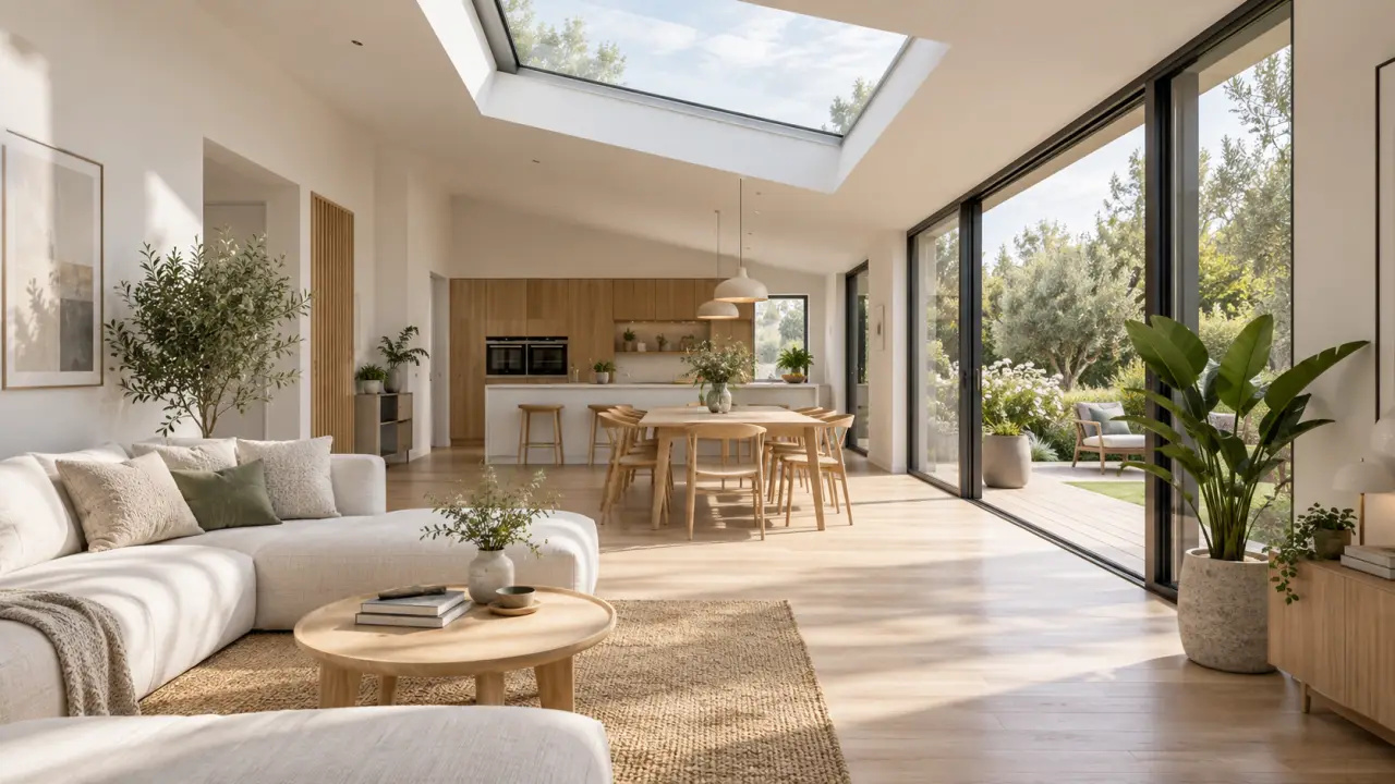 Extension de maison avec puits de lumière : l’orientation qui évite une pièce sombre