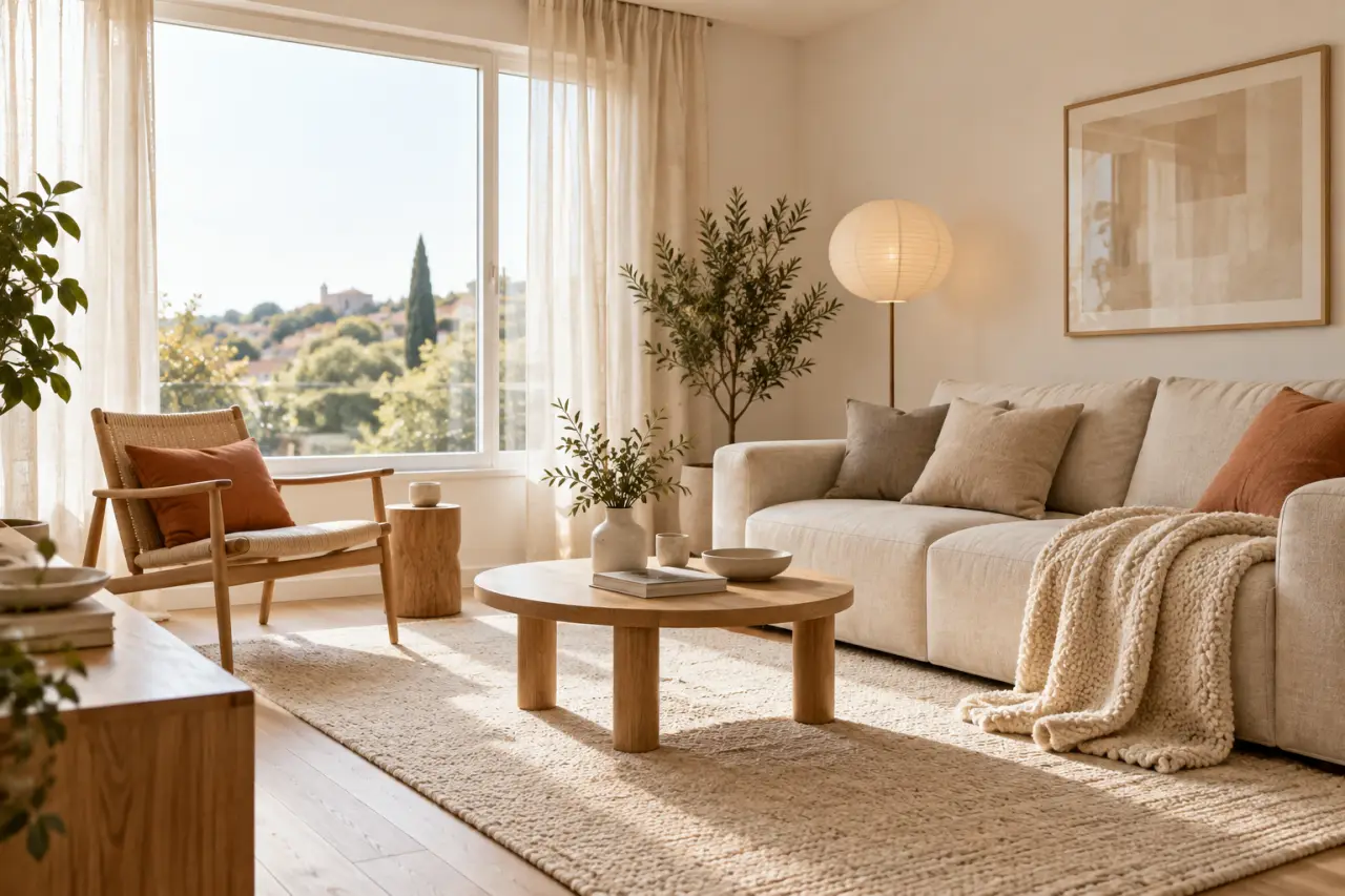 Salon cocooning scandinave : réchauffer l’épure sans alourdir la pièce