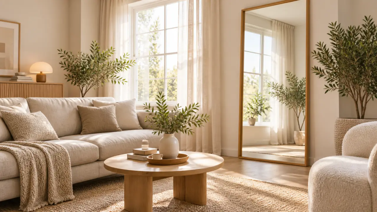 Miroir décoration salon : agrandir la pièce sans refléter le désordre