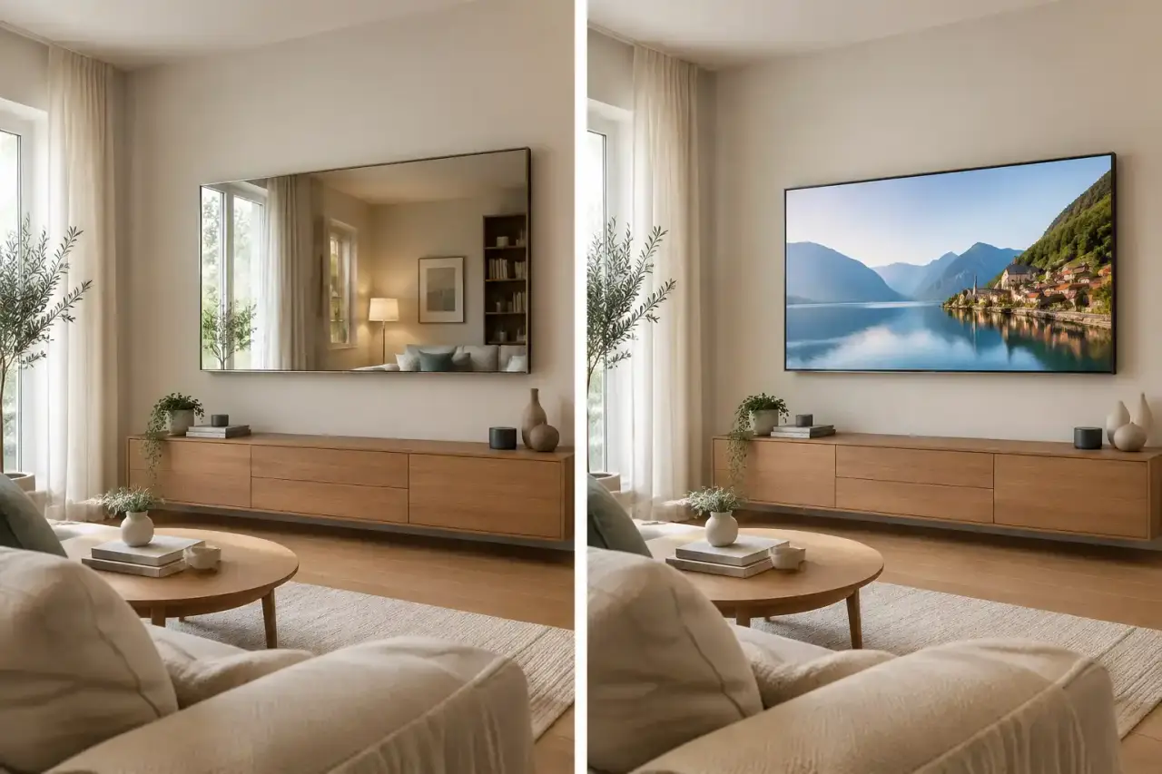 Miroir télé : l’écran disparaît du salon sans sacrifier la qualité d’image