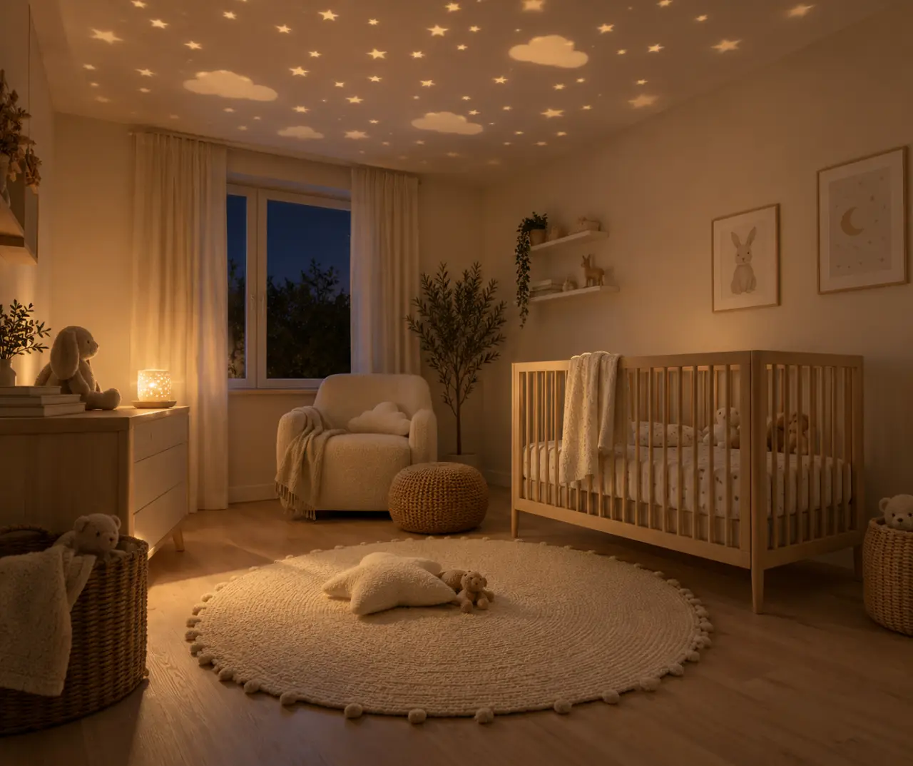 Lumière plafond bébé : une projection douce pour apaiser les nuits