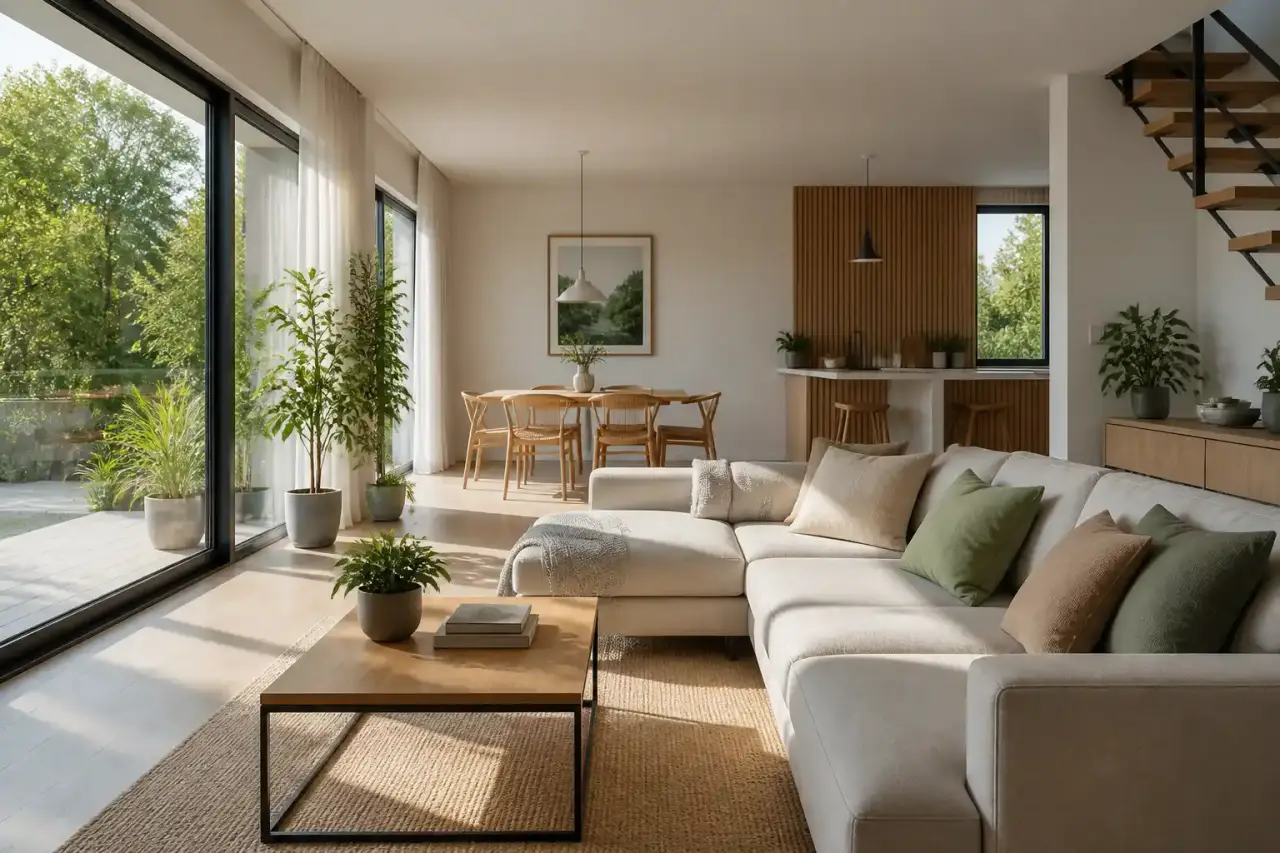 Nuances de blanc et textures minimalistes dans un intérieur épuré