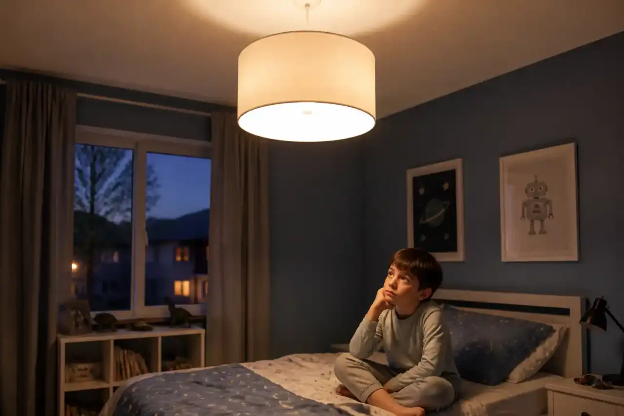 Lustre chambre garçon : l'erreur de puissance qui perturbe l'endormissement